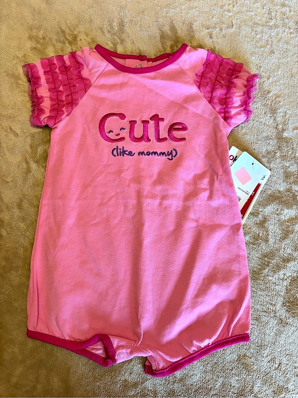 Child of Mine by Carter's Pink Baby Romper